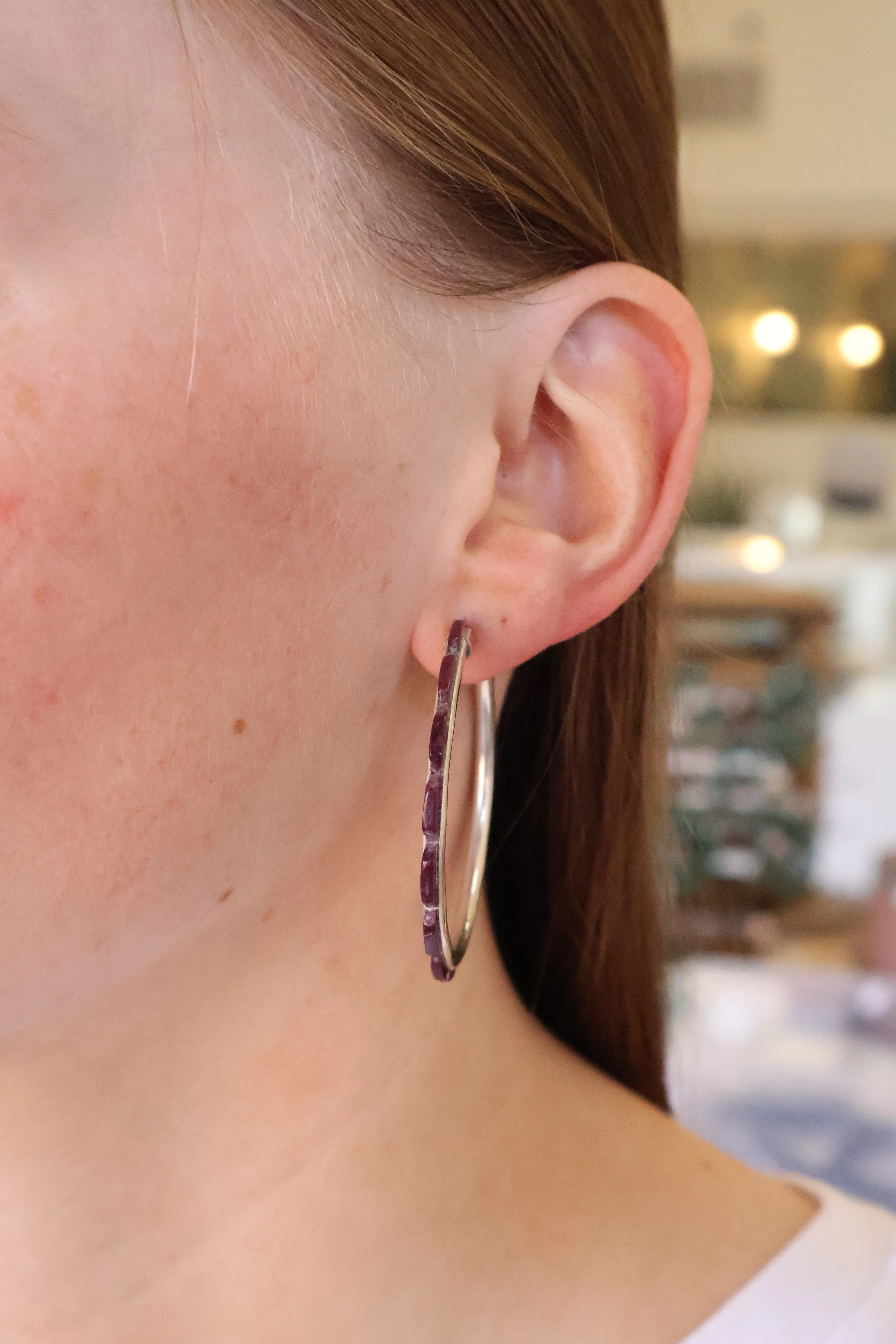 2"  Purple Spiny Oyster Hoops - Image 2