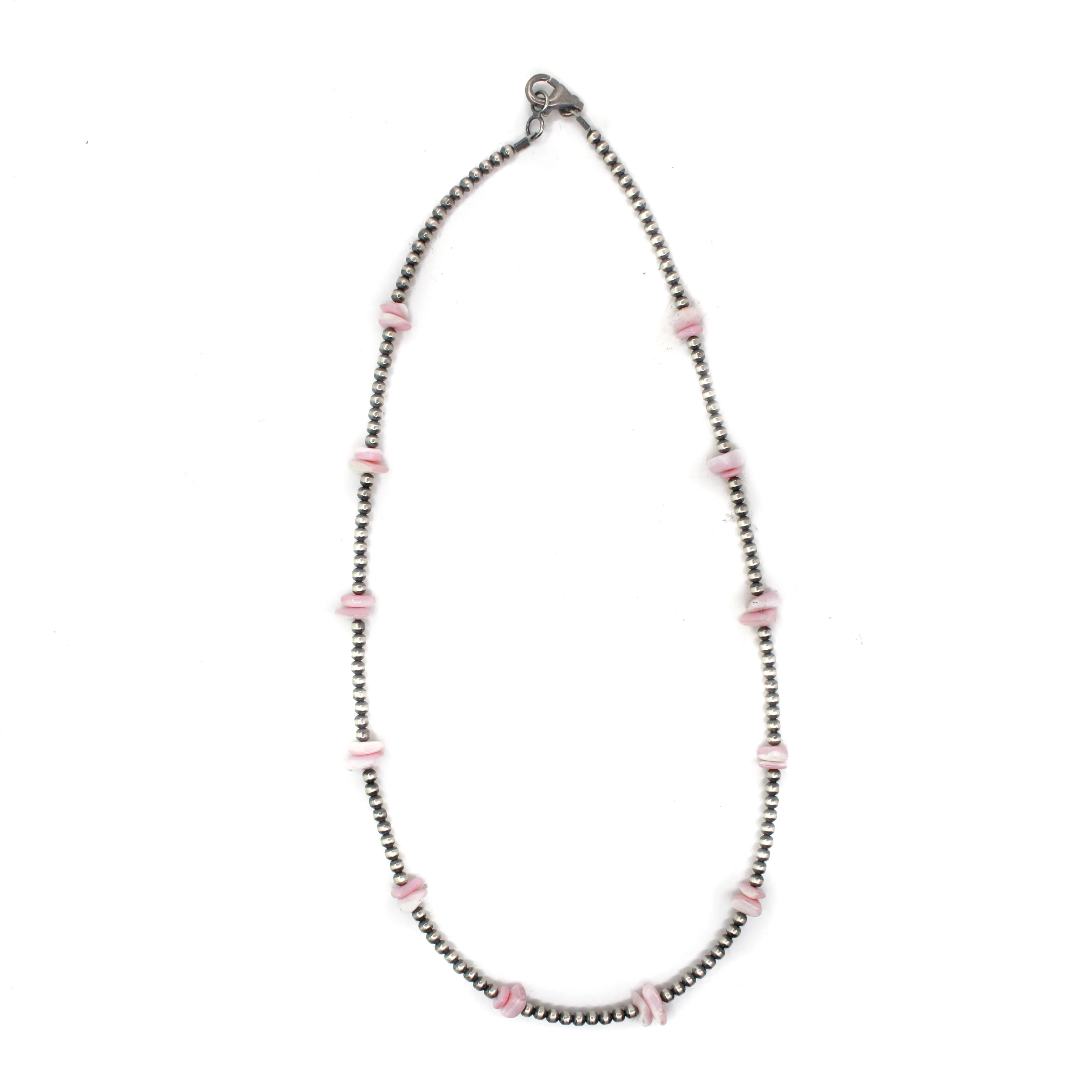 3mm Navajo Pearls- Pink Conch (18")