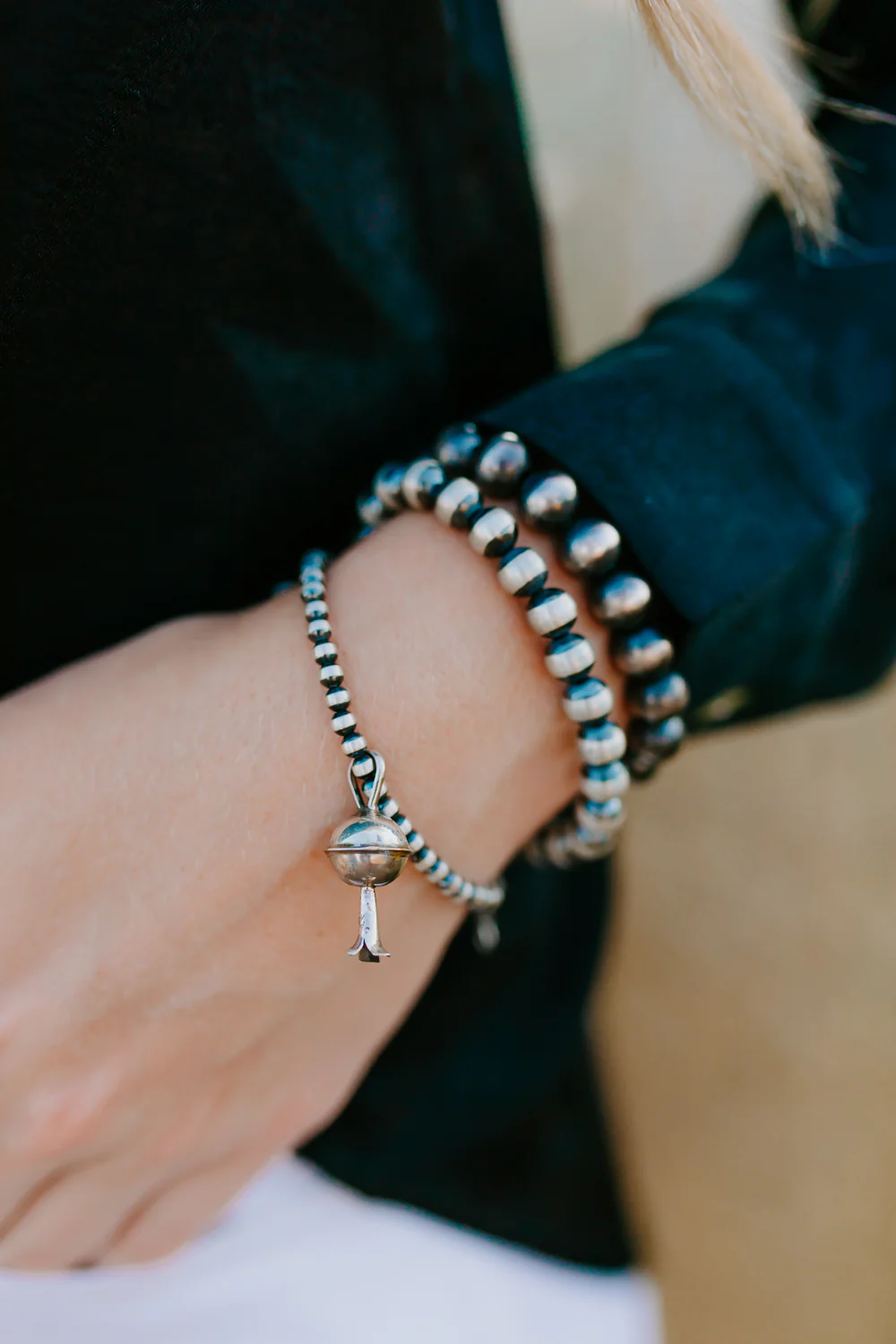 4mm Navajo Pearl Bracelet w/Extension - Image 2