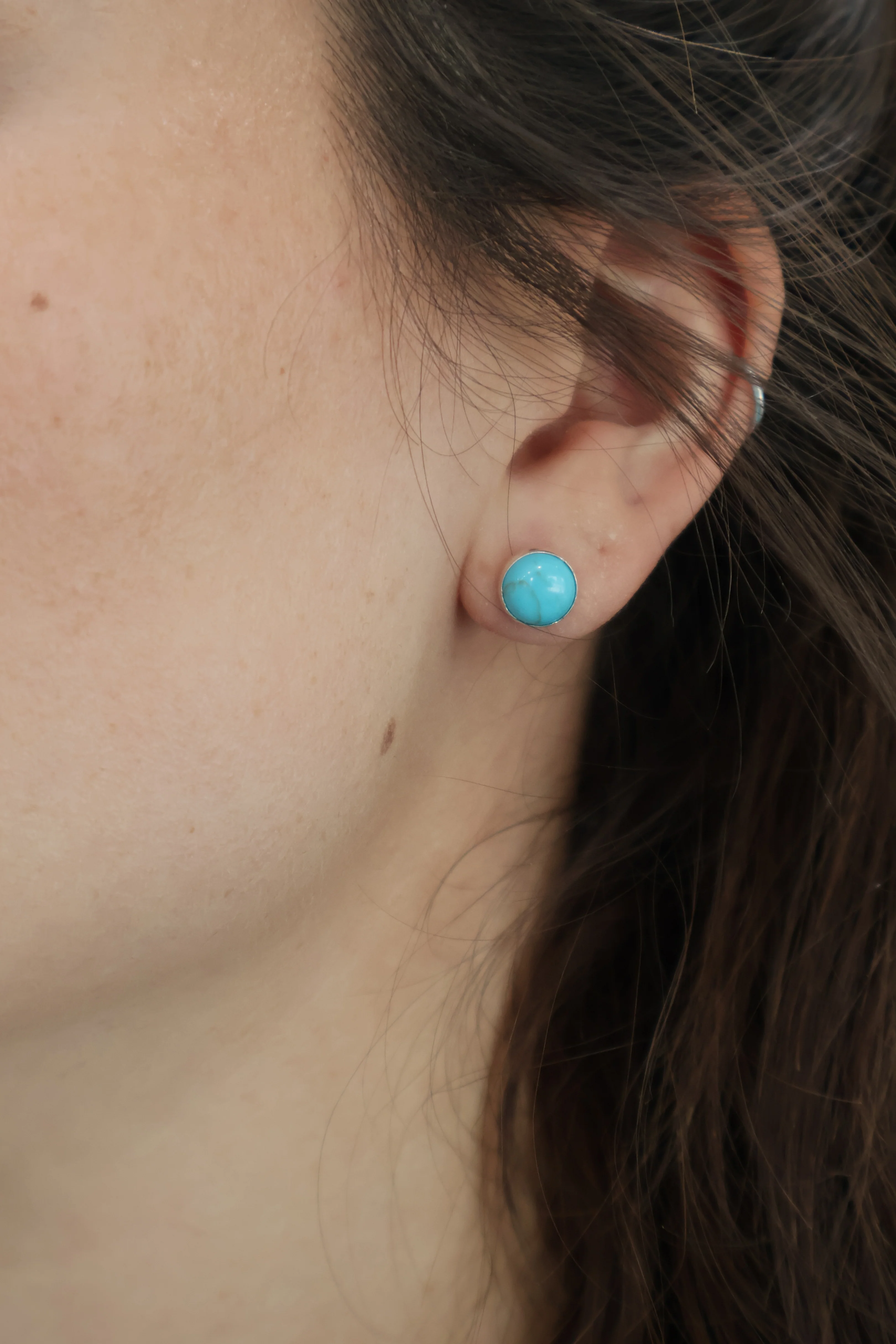 8mm Turquoise Studs - Image 2