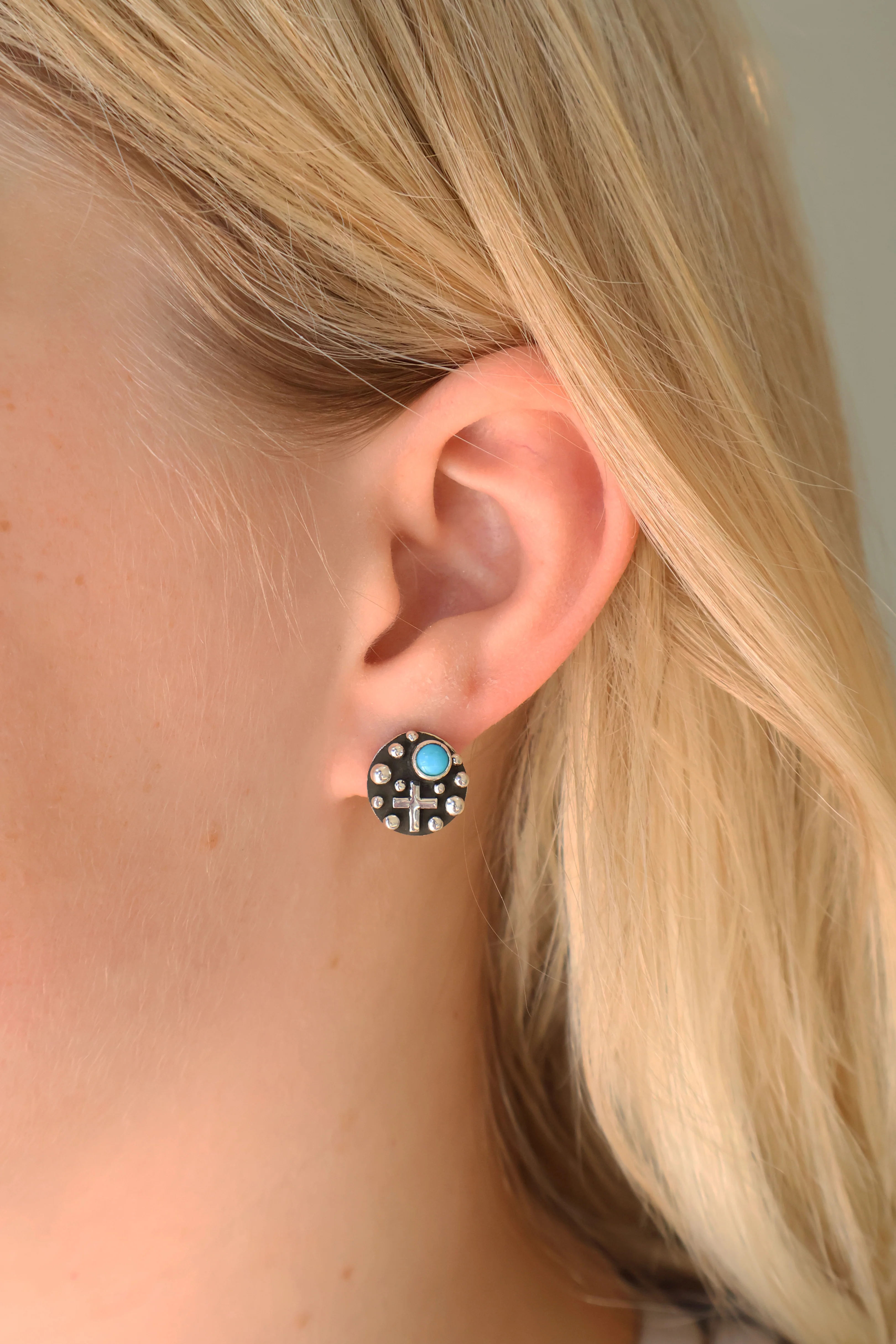 The Leia w/ Cross - Sleeping Beauty Turquoise - Image 2