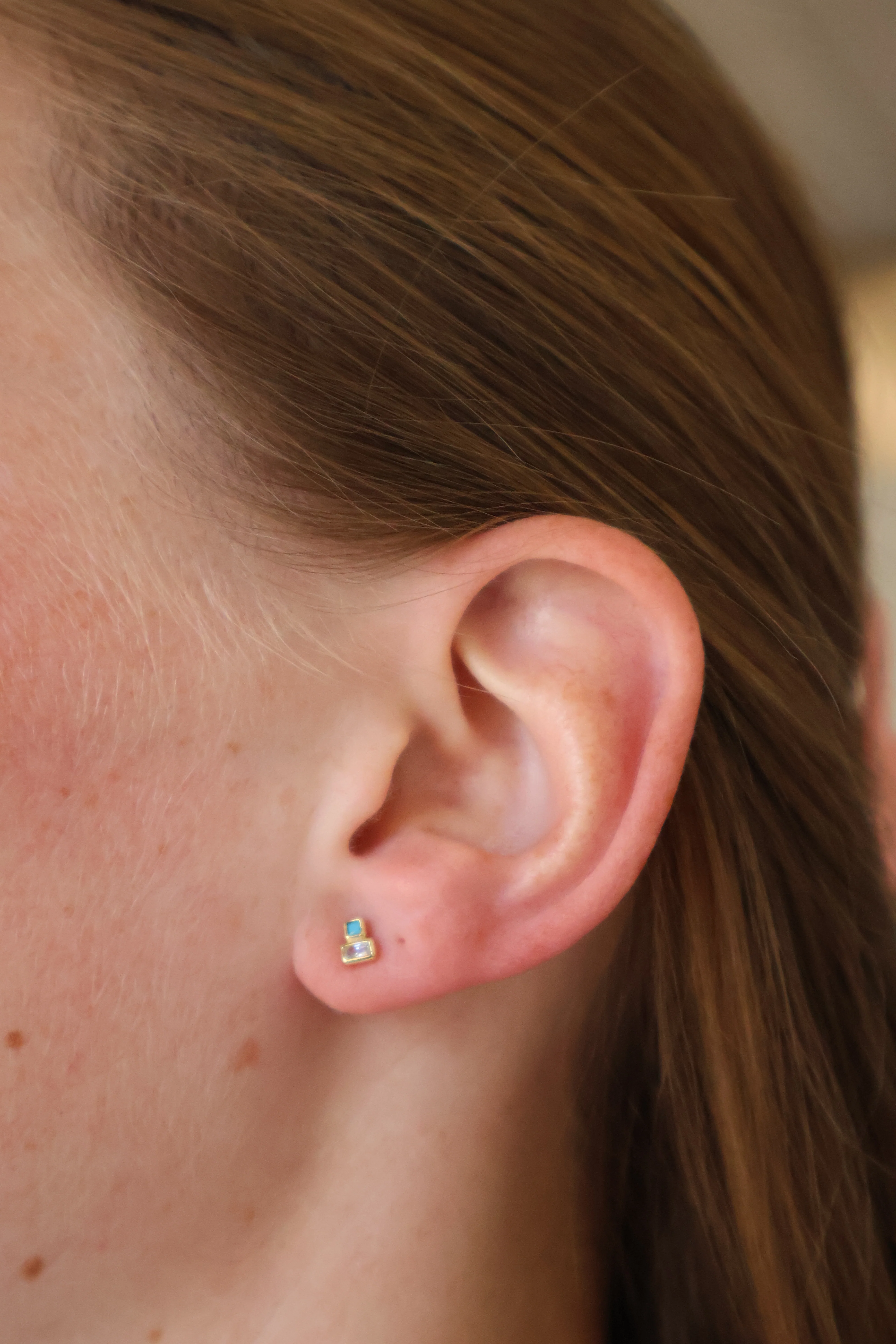 The Royces - Gold and Turquoise Studs - Image 2