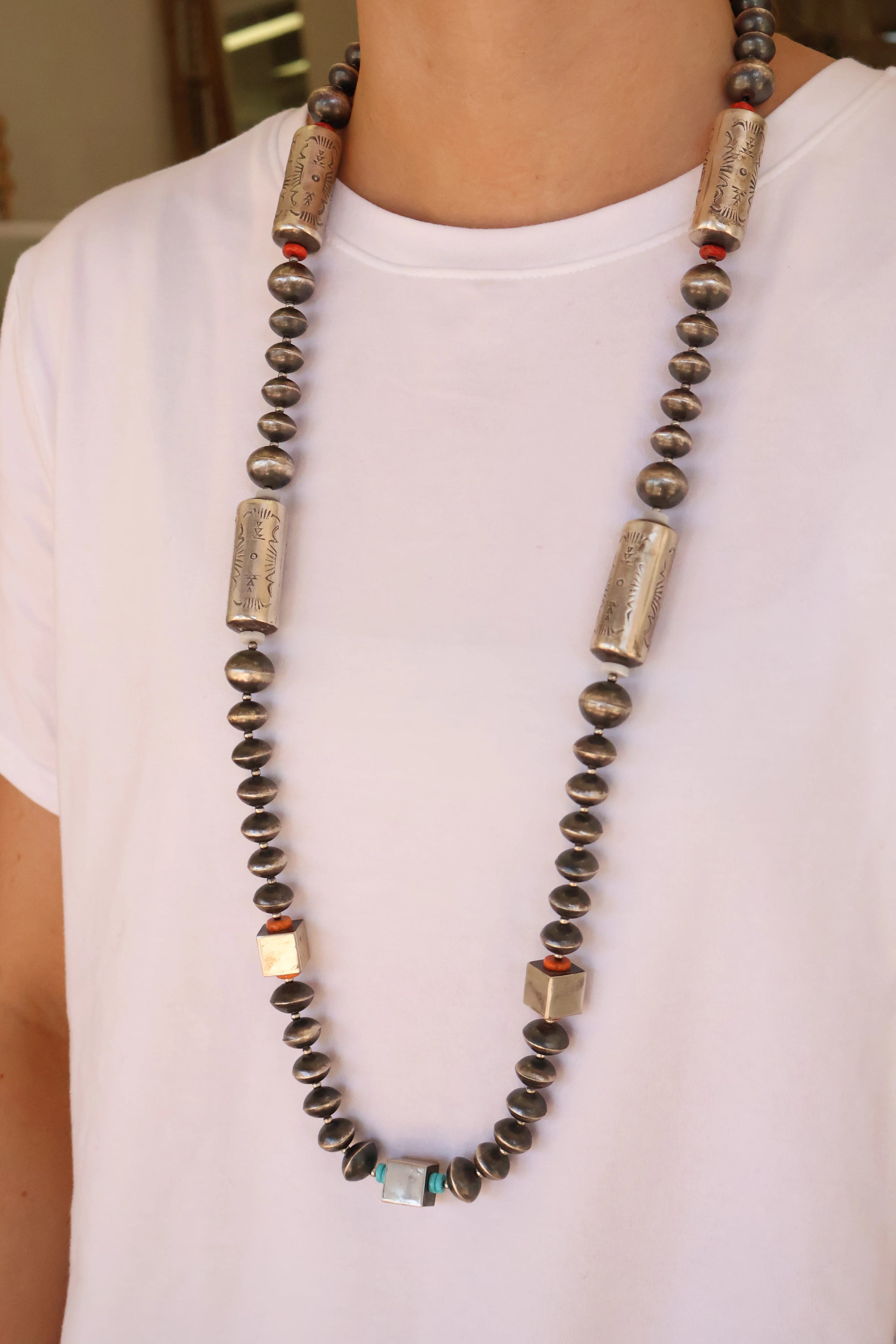 Handmade Navajo Pearls - Spiny (39 1/4") - Image 2