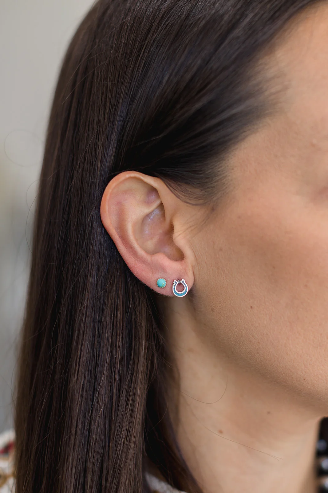 The Turquoise Horseshoe Studs - Image 2