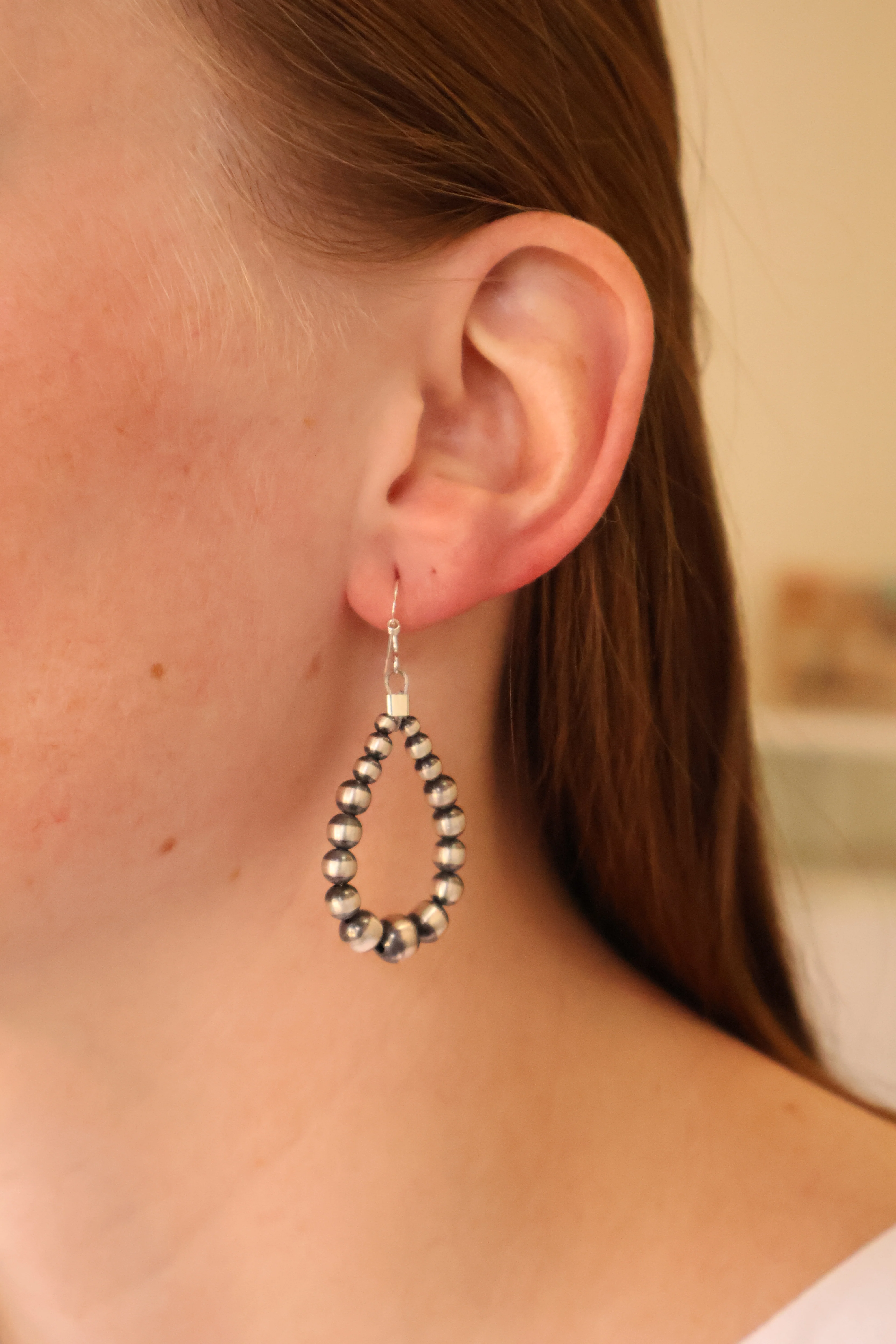 3-7mm Machine Made Pearl Earrings- 2" - Image 2