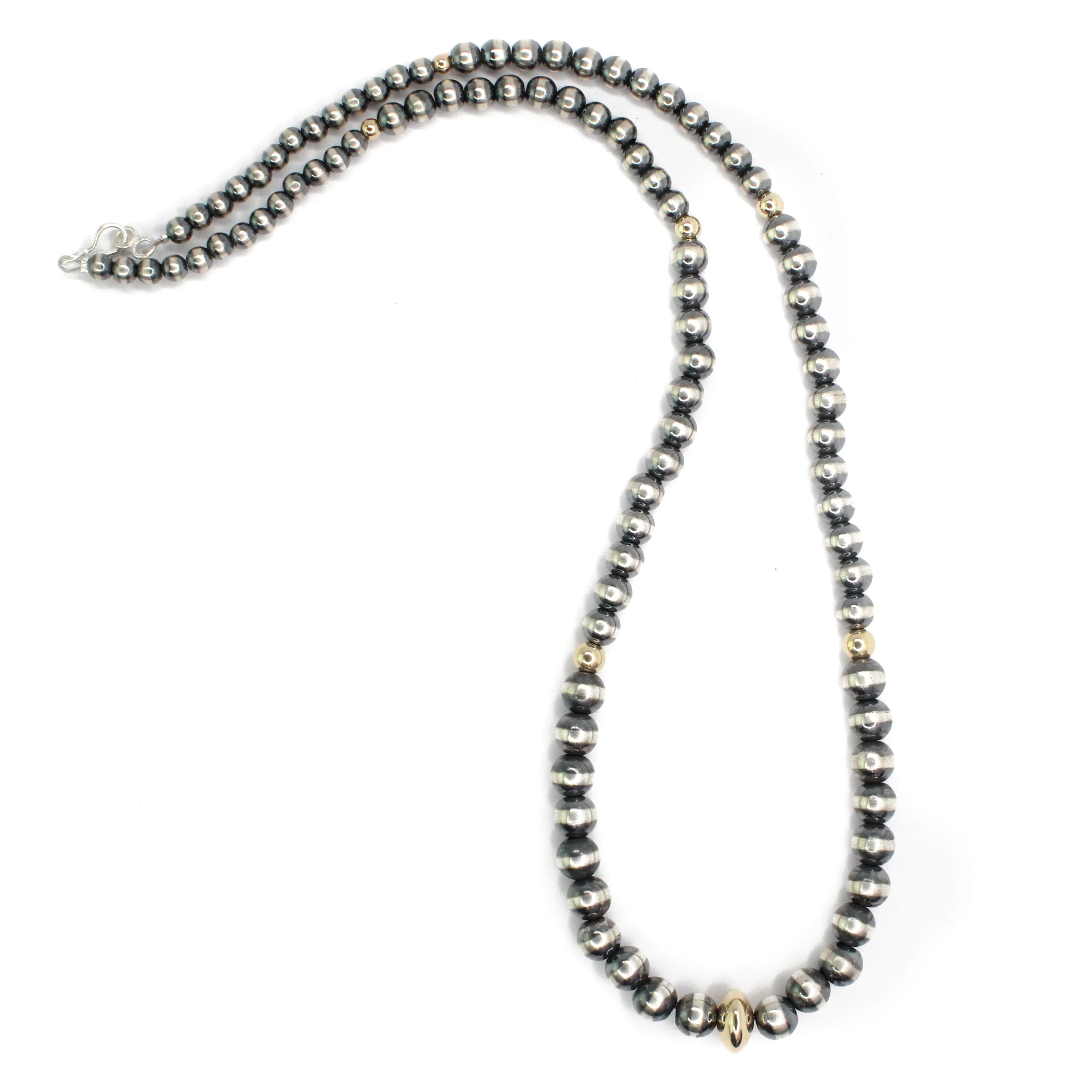 4-12mm Navajo Pearls- 14k Gold (Saucer)