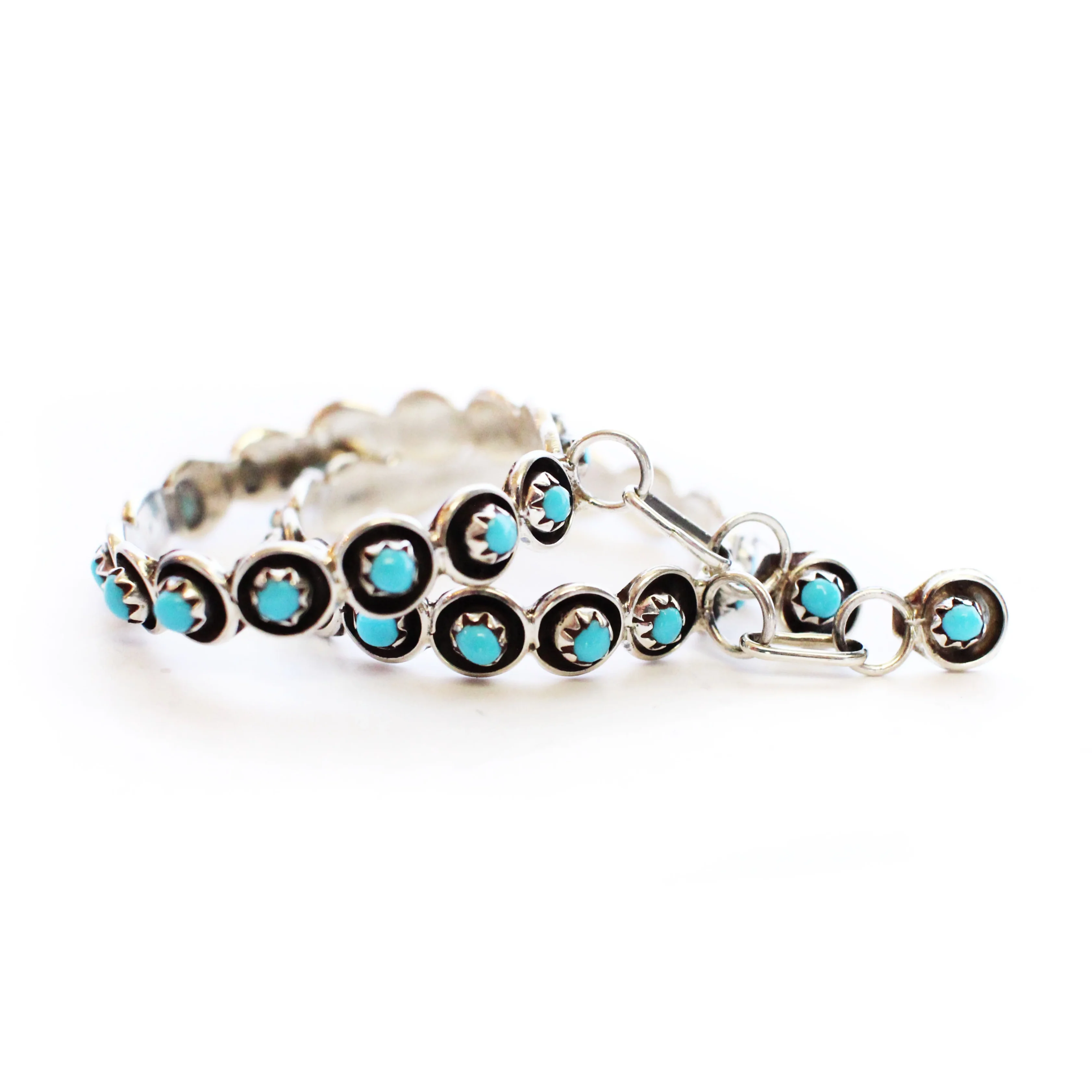 The Post Zuni Hoops-Turquoise: 2 1/4" - Image 4