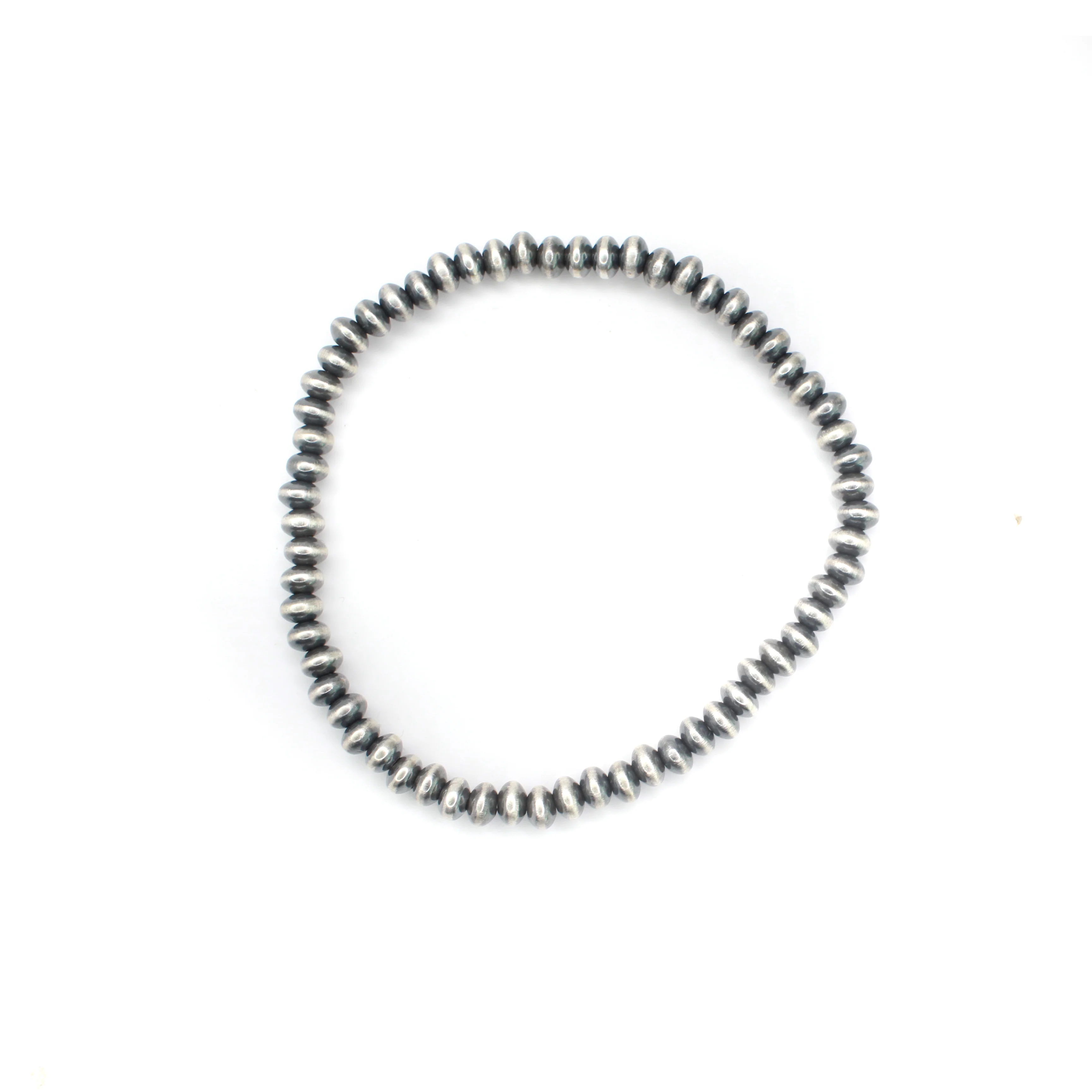 Saucer Navajo Pearl Stretch Bracelet - 4.5mm