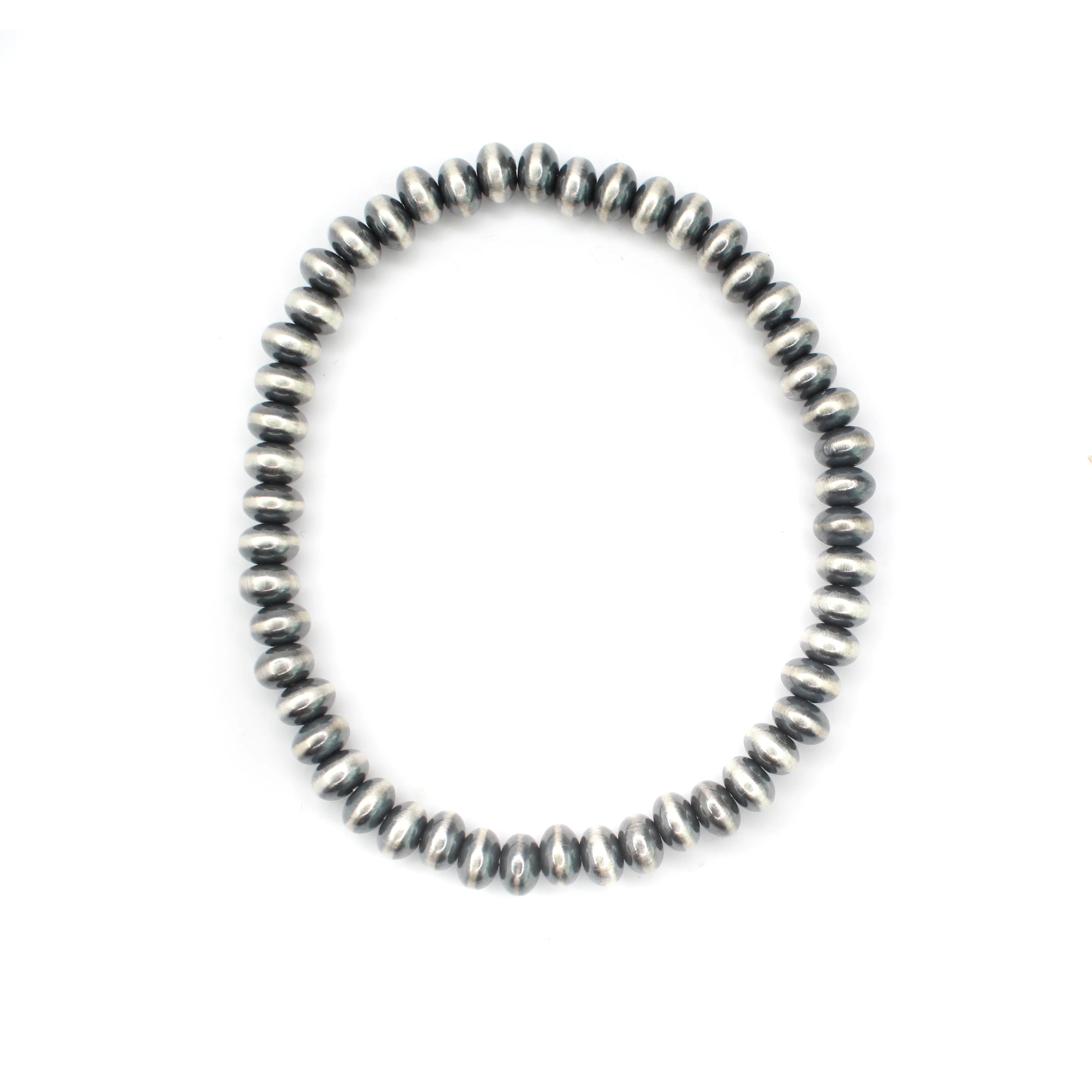 Saucer Machine Made Pearl Stretch Bracelet - 5.5mm