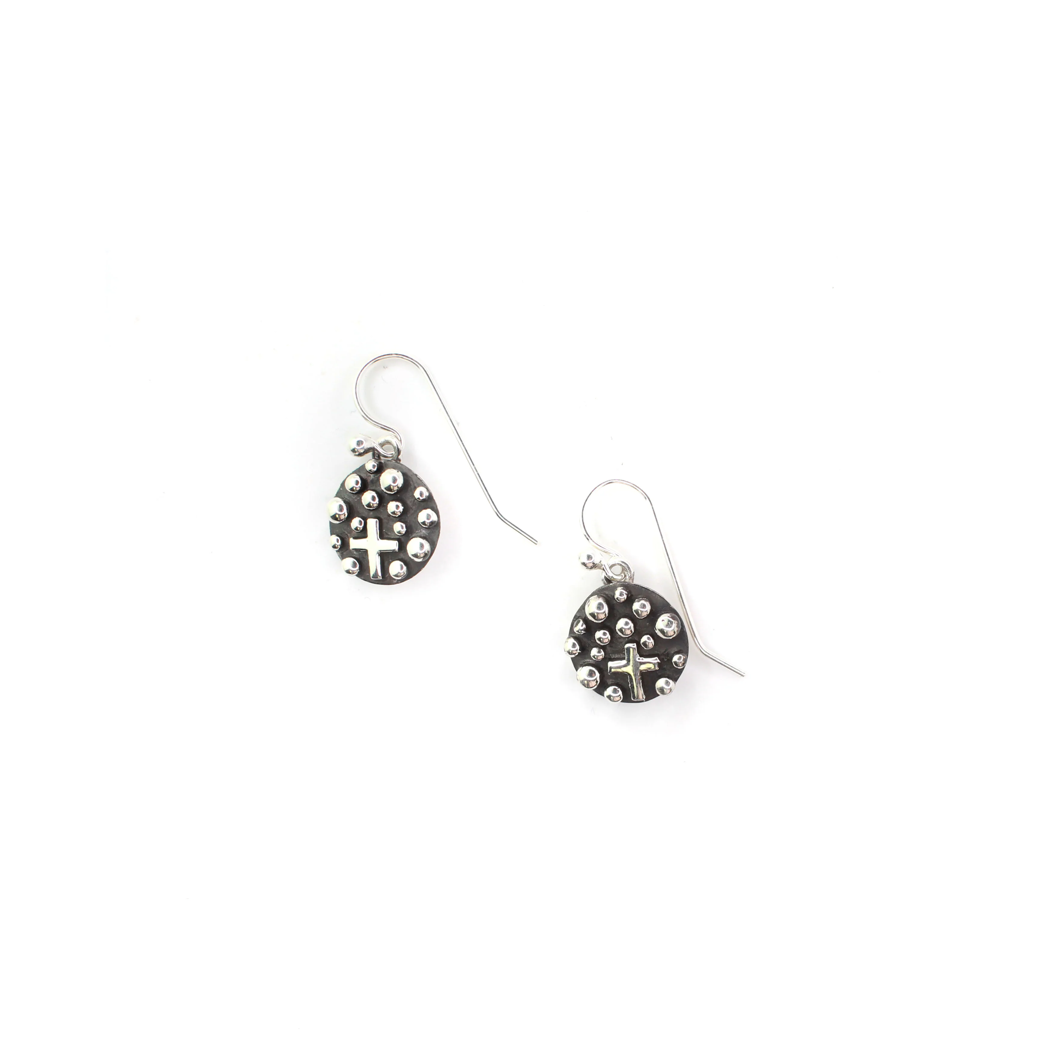 The Leia Dangles w/cross - All Silver