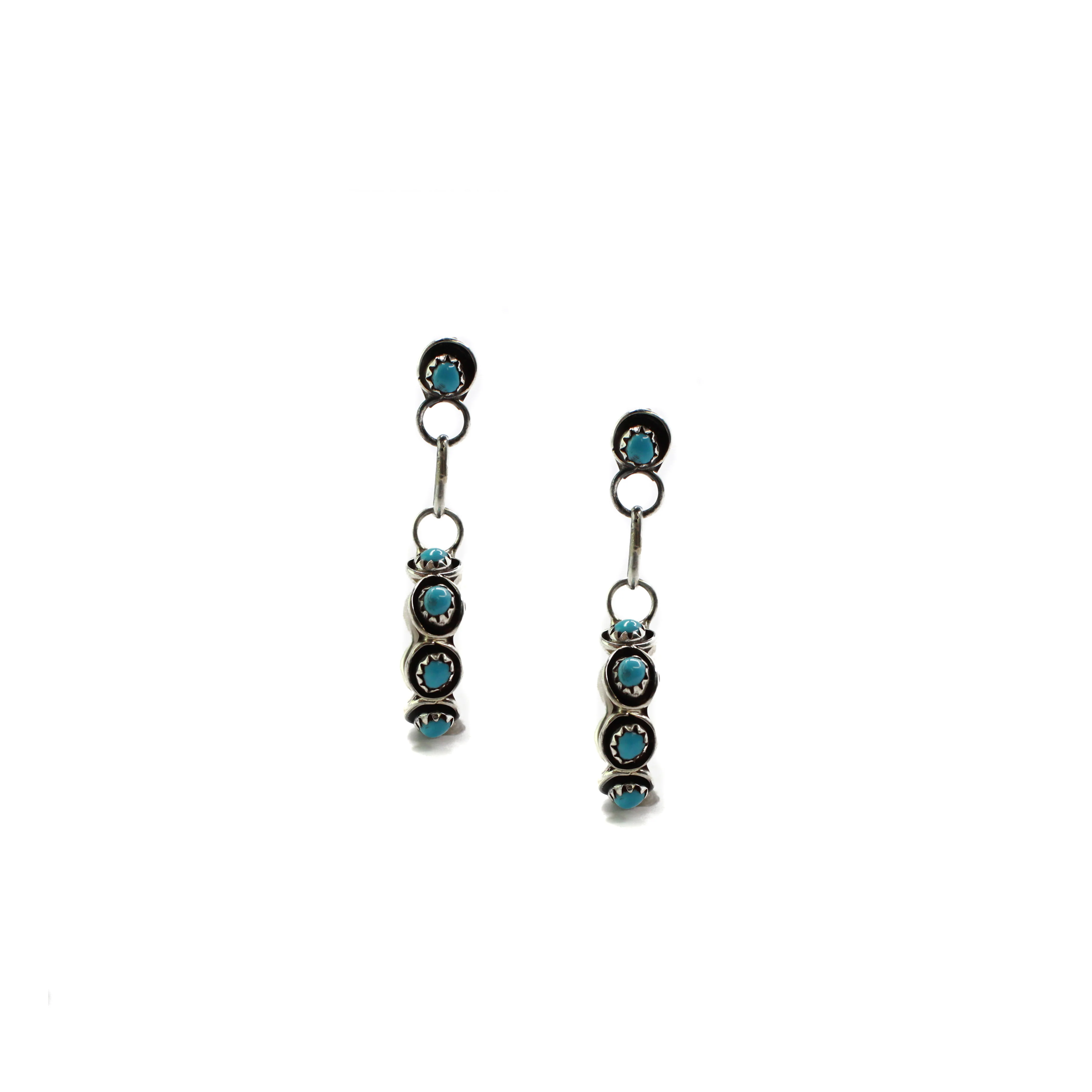 The Post Zuni Hoops-Turquoise: 1 3/4" - Image 3